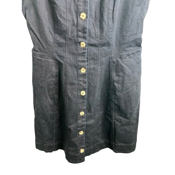 Free People Gimme More Denim Button-Front Mini Dress Adjustable Straps Medium - Picture 10 of 15